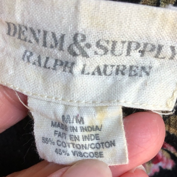 Denim and Supply (Ralph Lauren) black floral boho top. Size M. - Picture 4 of 4